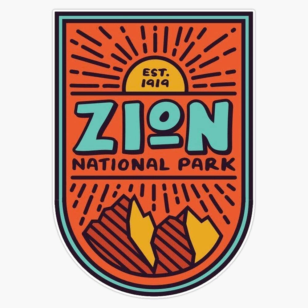 Zion National Park Vinyl Decal Wall Laptop Bumper Sticker 5in(RDB-USA-STICKERS-0553)