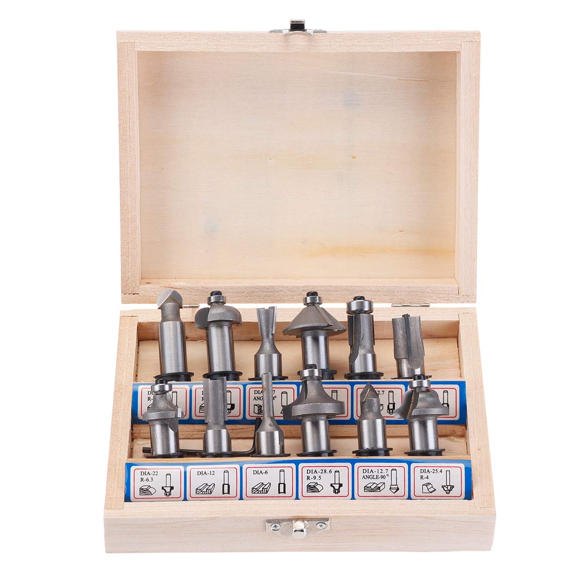 RanDal 12/15 sztuk srebrnych frezów zestaw z twardego metalu do cięcia drewna Rotary Tool-15