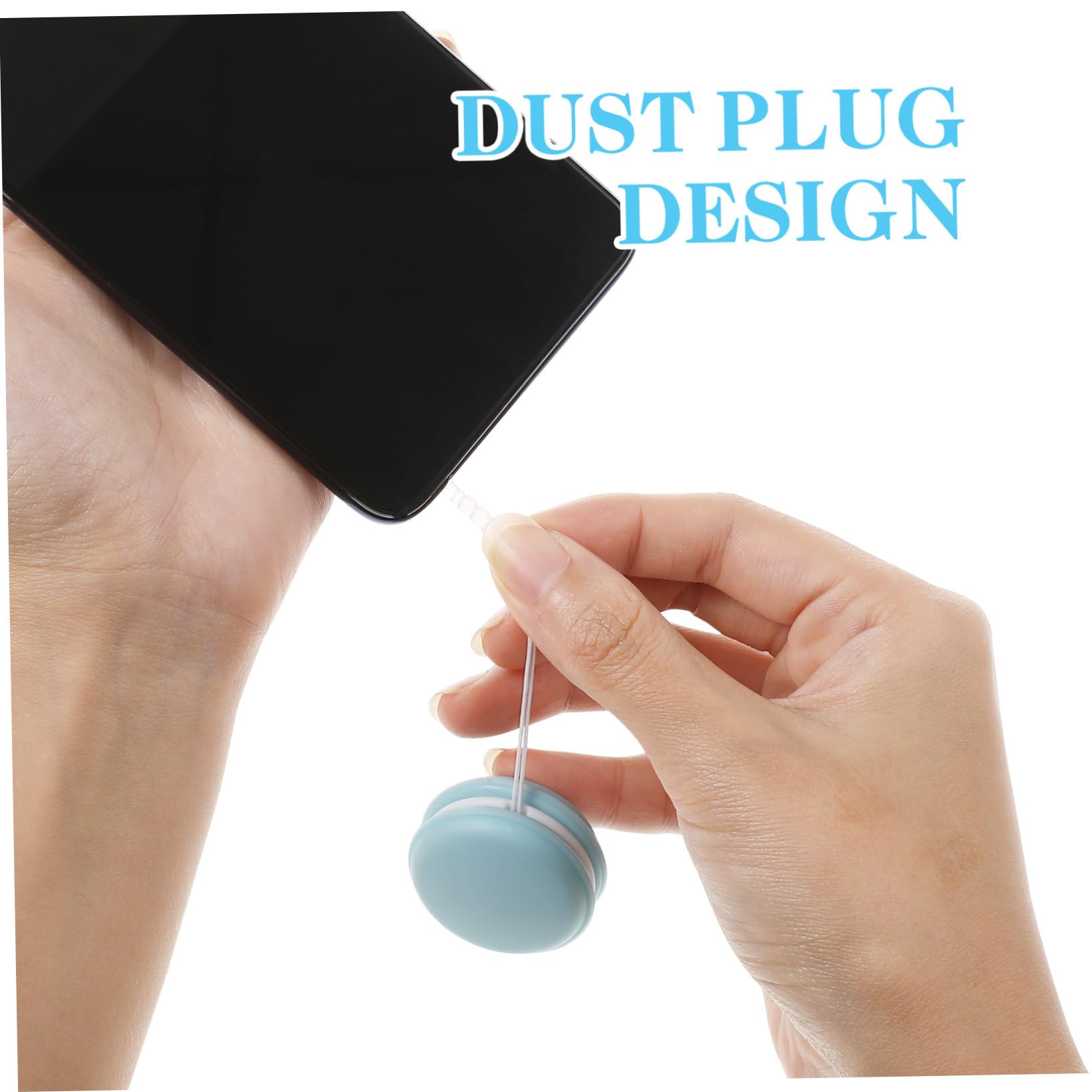 Nettoyant pour Écran Macaron 4 Pièces Silicone PP avec Lanière