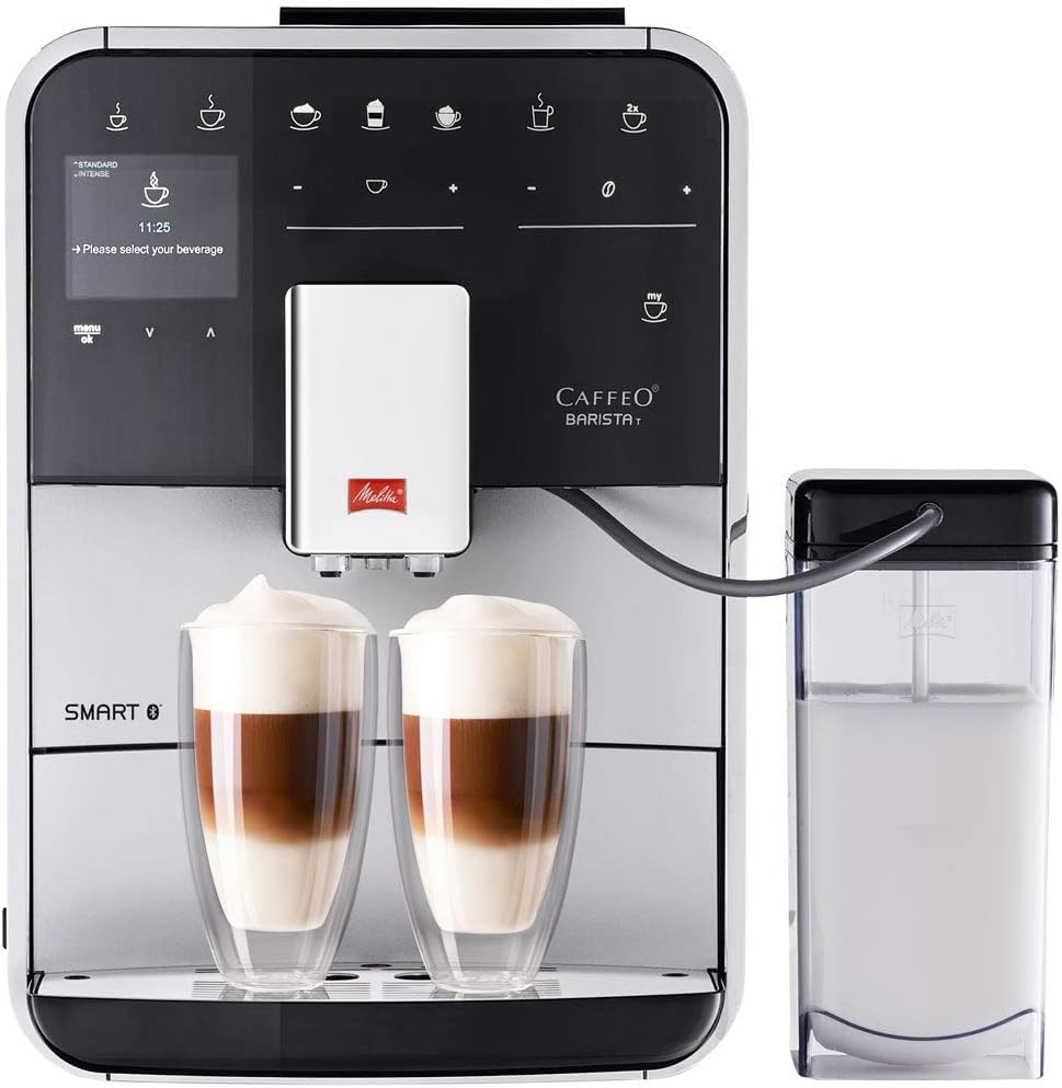 Melitta Caffeo Barista T Smart F831-101, Kaffeevollautomat, Smartphone-Steuerung mit Connect App, One Touch Funktion, Silber + Milchlanze für Kaffeevollautomaten, Edelstahl, Schwarz – Bild 3