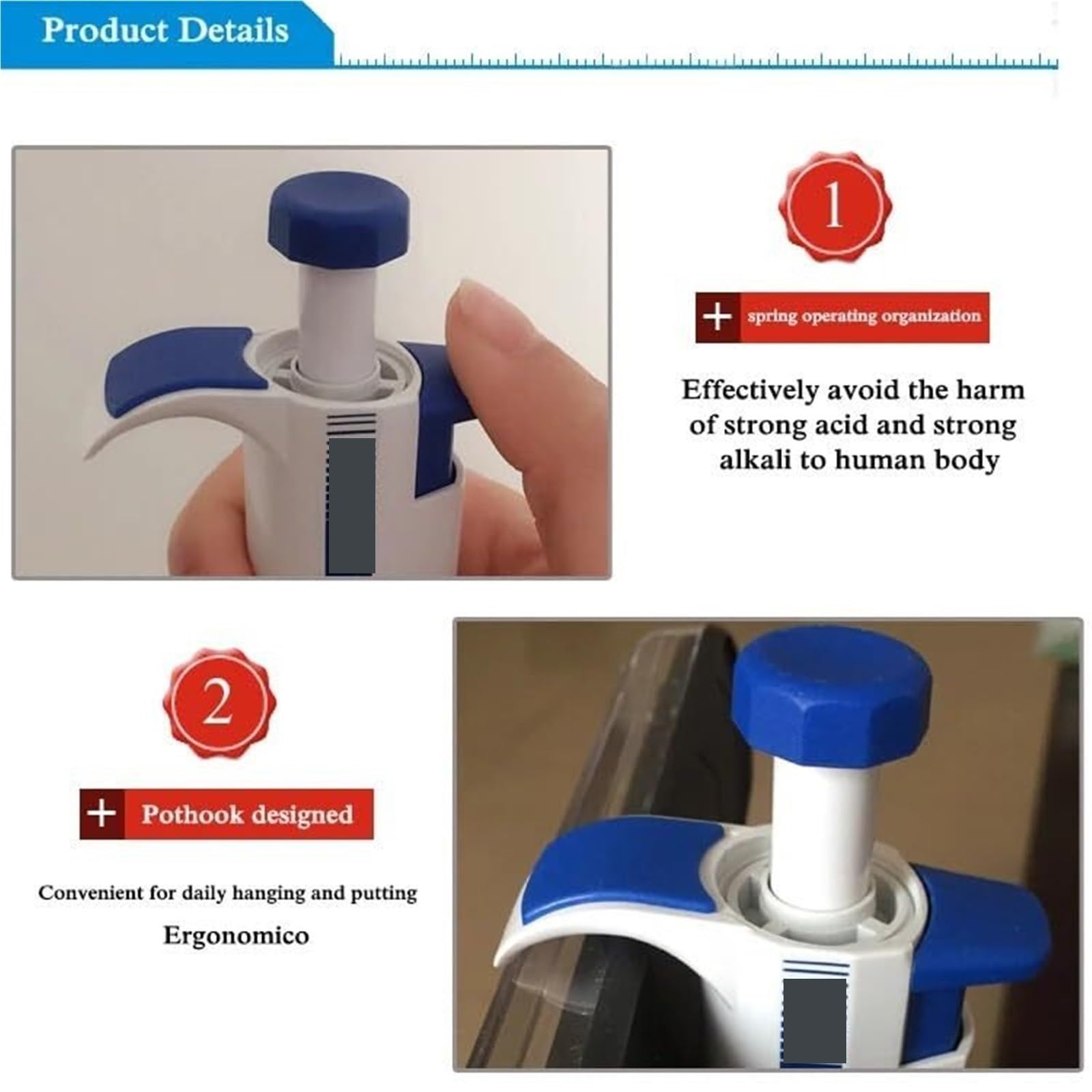 Pipeta Pipeta De Laboratorio Micropipeta Suministros Médicos Un Solo Canal Manual 1-10 Ml para laboratorio(10-100ul)