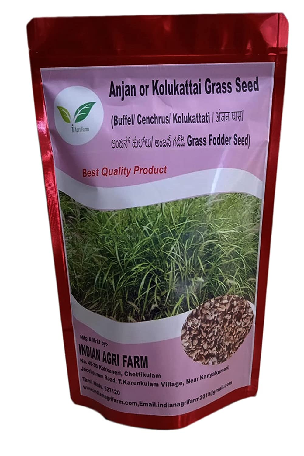 Iagrifarm Anjan Grass Seed 250 gram / Kolukattai / Cenchrus Ciliaris / Buffel / Dhaman Grass