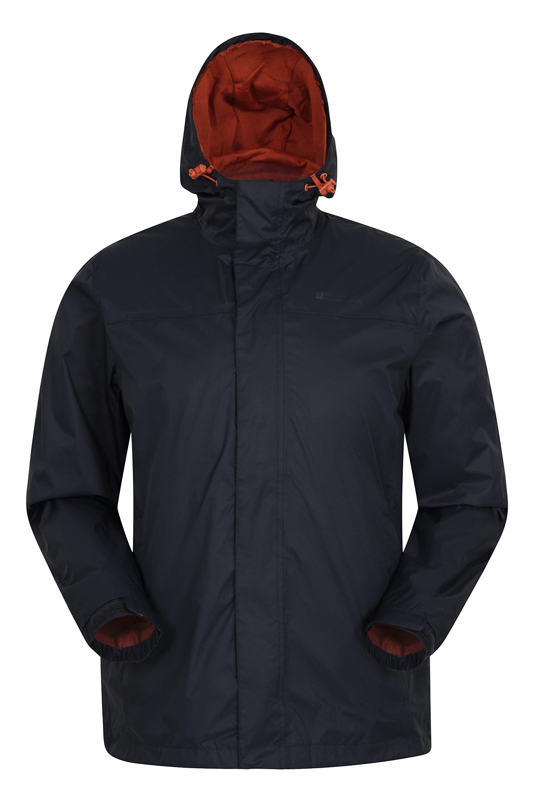 Mountain Warehouse Torrent Mens Waterproof Rain Jacket - Waterproof & Lightweight Raincoat with Taped Seams, Zipped Pockets - Spring Summer Travelling & Outdoors Navy 2XL
