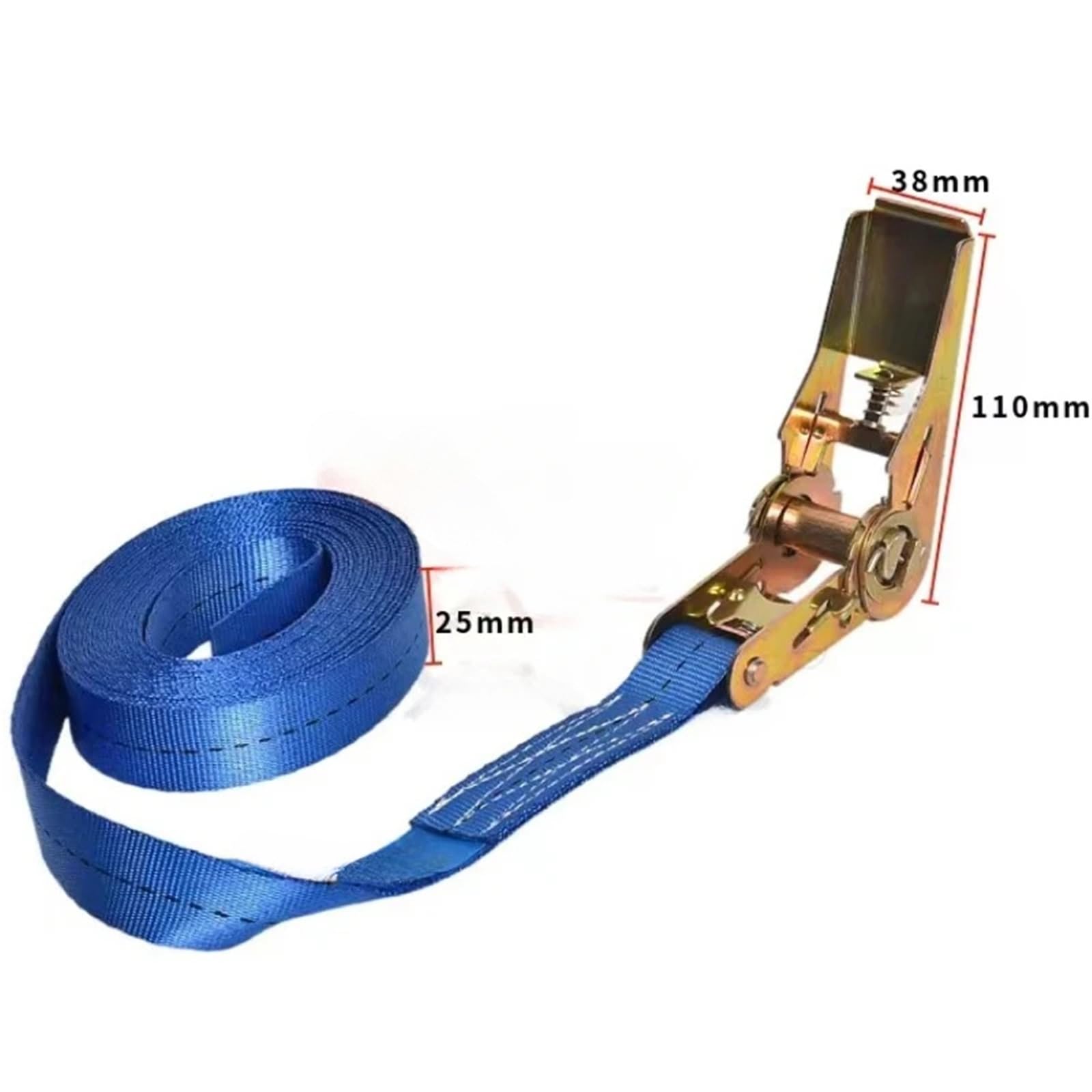Cinchas de Amarre Cinturones tensores, Correas de Carga Ajustables for cinturón Amarre Coche, artículos Equipaje Atados, 1 ud(2m Blue)