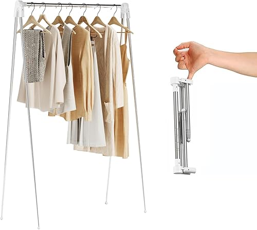 URZCT Perchero de viaje, portátil y plegable, perchero plegable para baile, viajes, camping, secado, RV, interior, exterior. Un mini perchero