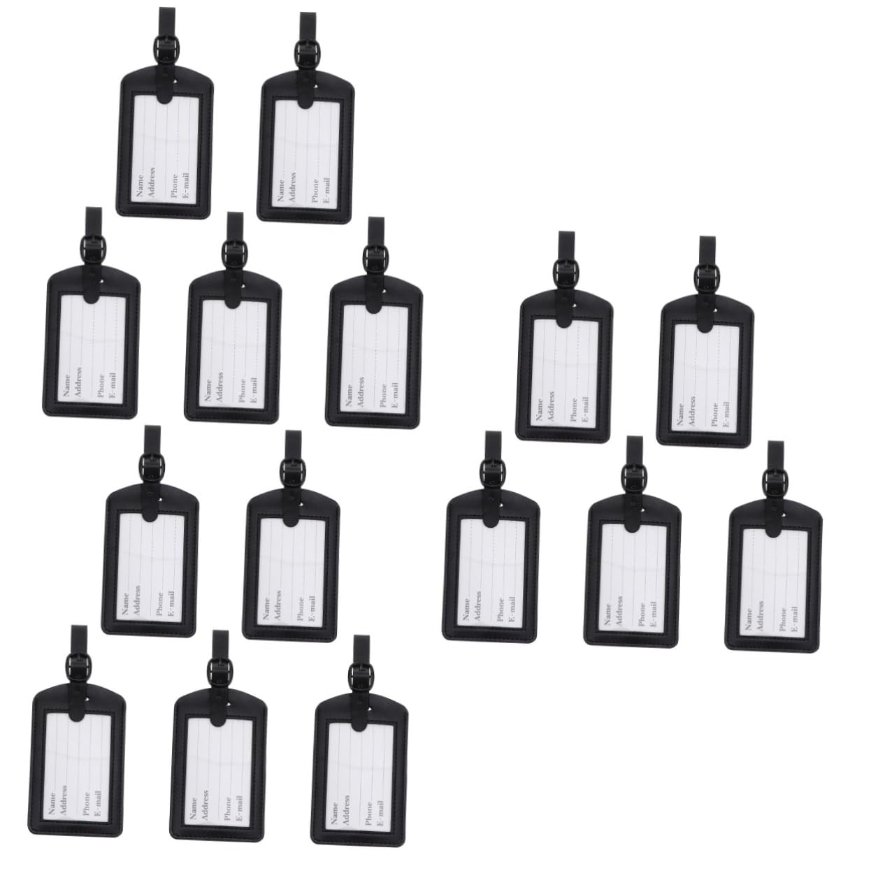 PACKOVE 15pezzi Etichette Per Bagaglio Pu Targhette Per Valigia Resistenti Per Facile Accessori Per
