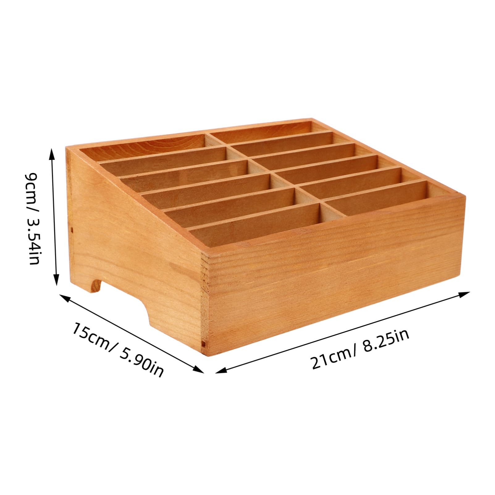 Cabilock Soporte De Madera Para Teléfono Celular De Rejilla Múltiple: 5 Unidades Caja De Almacenamiento Para Gestión De Teléfonos Móviles Y Calculadoras Organizador De Escritorio Caja De