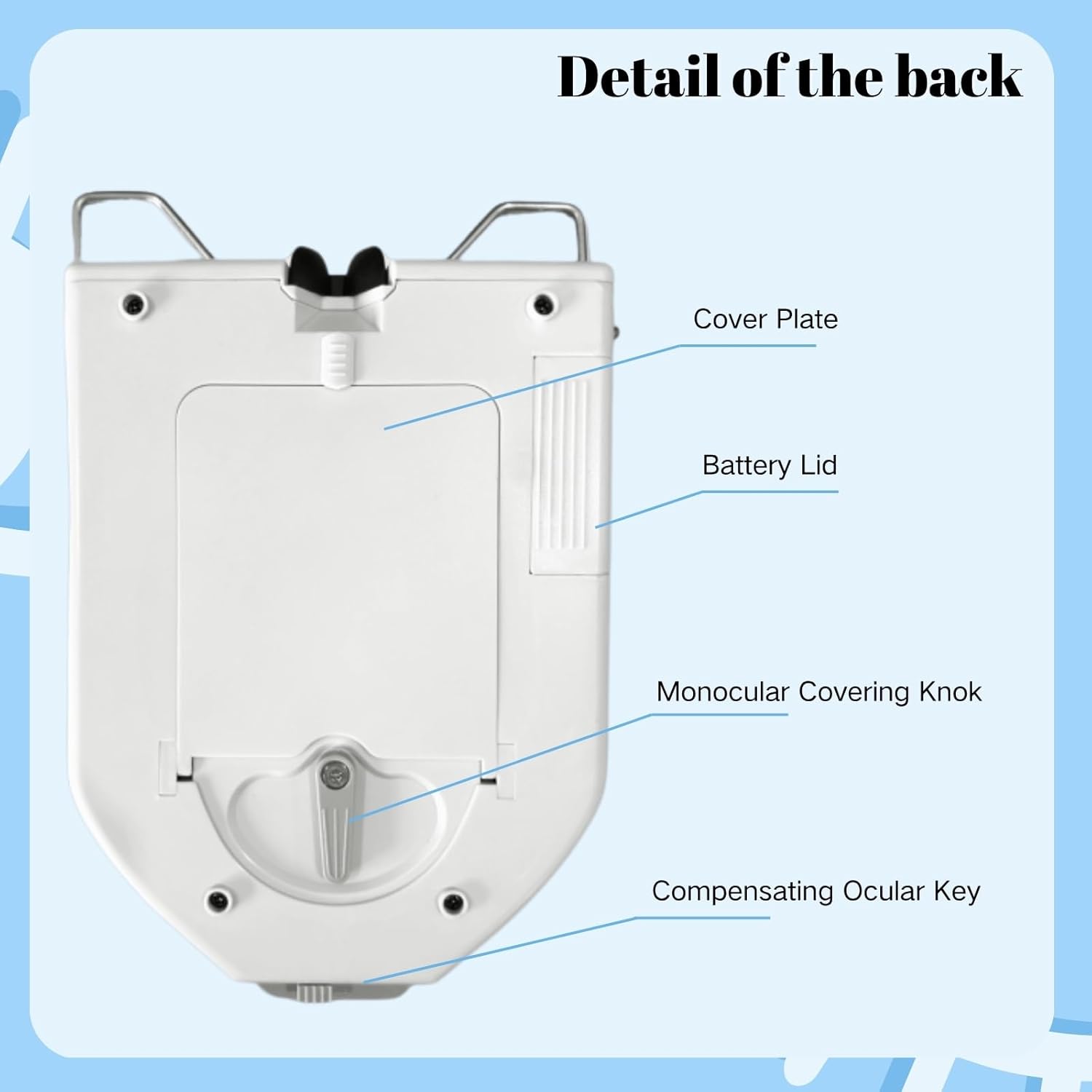 Optical Digital Pupilometer with Memory Function, LCD Display Pupillary Distance Meter, Diopter Compensation Pupil Distance Meter PD Measurement Tool