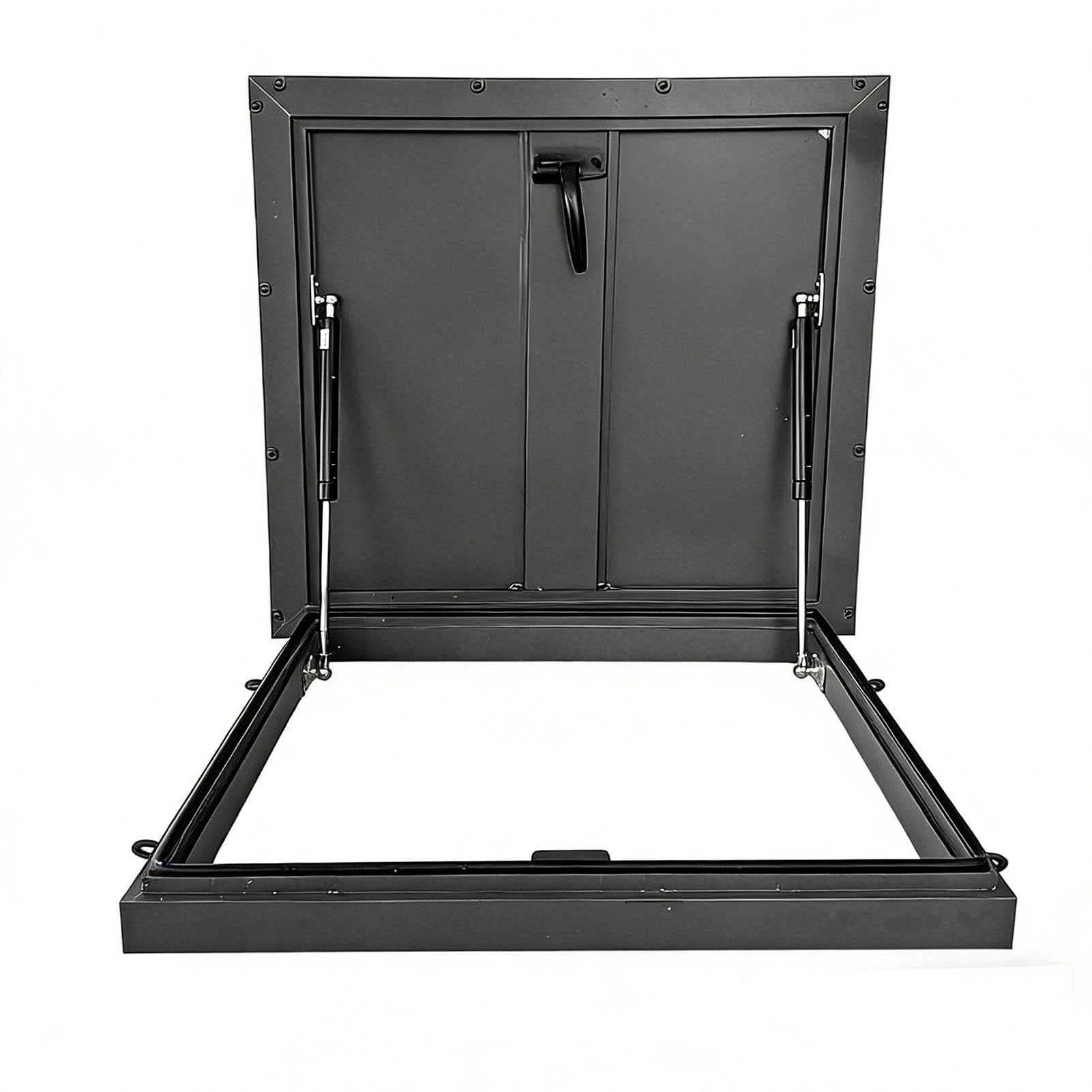 Puerta de bodega y cubierta de entrada de sótano – Tiras de sellado de cuatro lados para acceso Emerncy, protección de cabezal de pozo, mantenimiento de techo (50 x 50 – 61 x 61 cm)