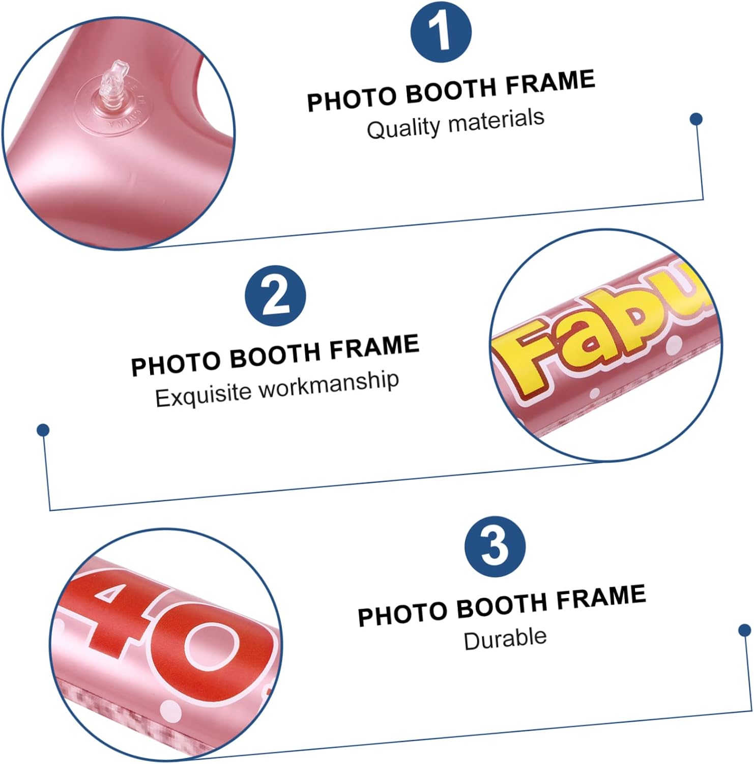 Ipetboom PVC Inflatable Photo Booth Frame for Birthday Party Fun Party Photo Props Unique Selfie Decoration Birthday Gift