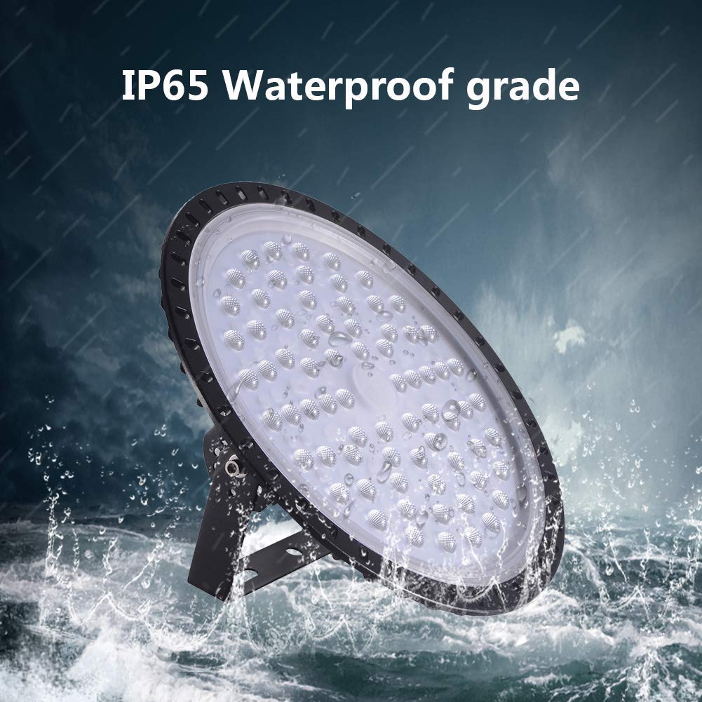 Viugreum 10 Pack 300W UFO LED High Bay Light 30000LM 6500K Daylight White Ultra Thin LED Warehouse Lighting — view 6