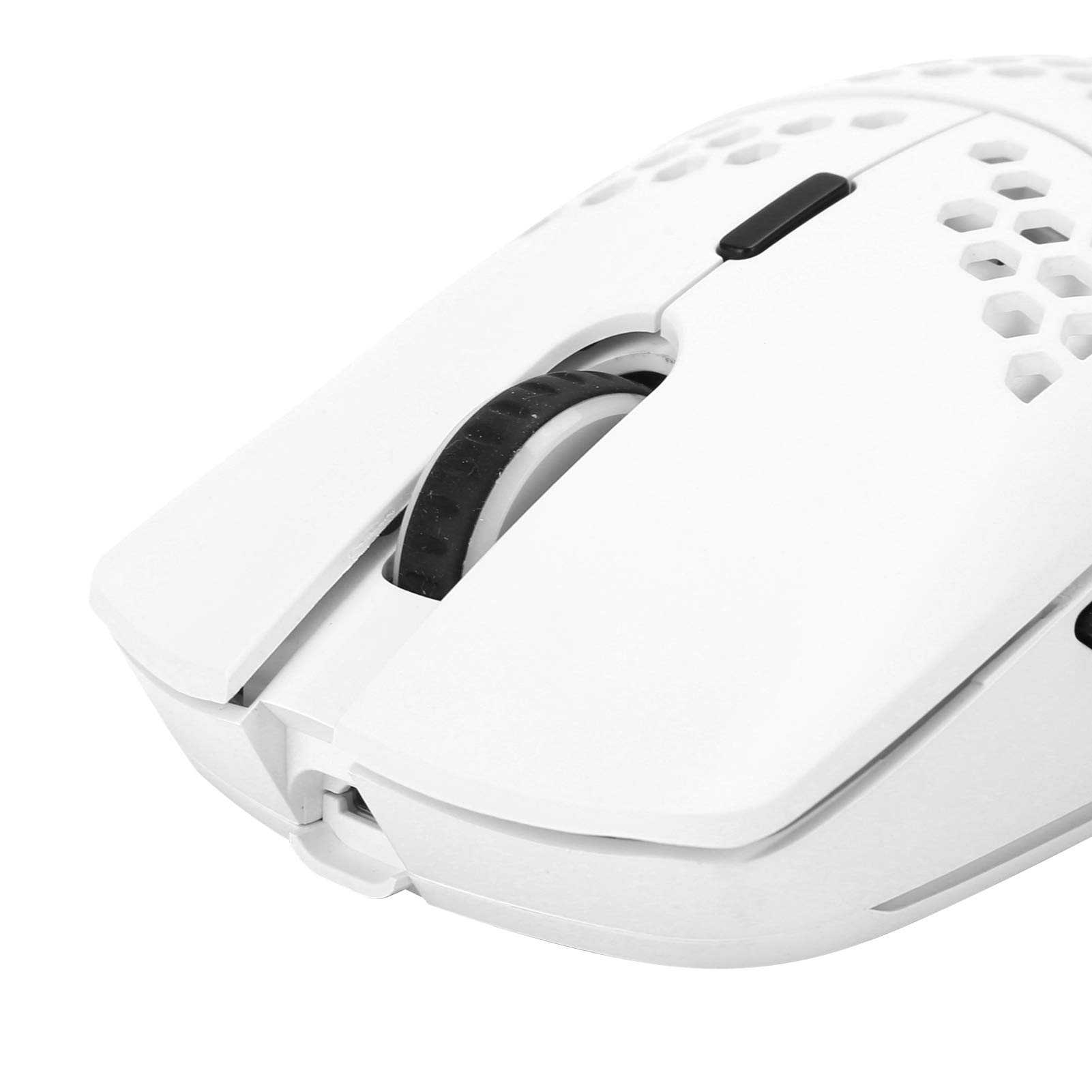 Dilwe Mouse da Gioco Wireless T66, Mouse RGB 6 Pulsanti Proggrammabili, Sensore Ottico 3600 DPI, Struttura Nido d'Ape, Disegno Ergonomico, Batteria al Litio Ricaricabile(Bianca)