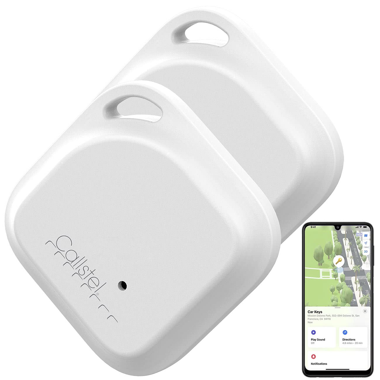 2 traceurs bluetooth localiseurs dobjet compatibles AirTag [Callstel]