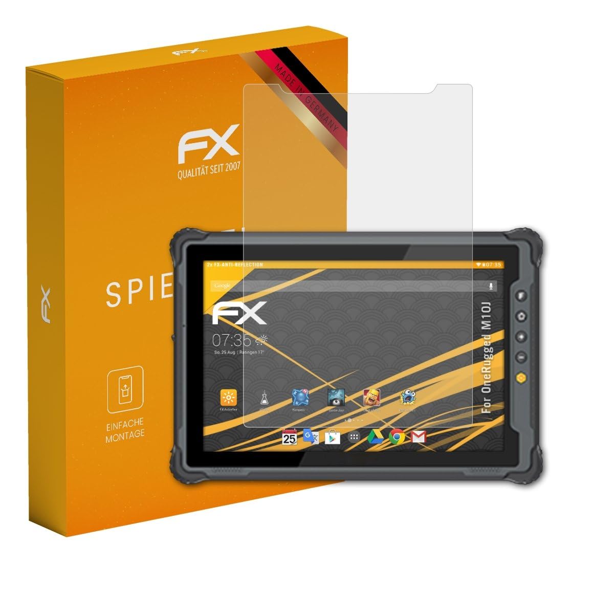 atFoliX Película Protectora compatible con OneRugged M10J Lámina Protectora de Pantalla, antirreflejos y amortiguadores FX Protector Película (2X)