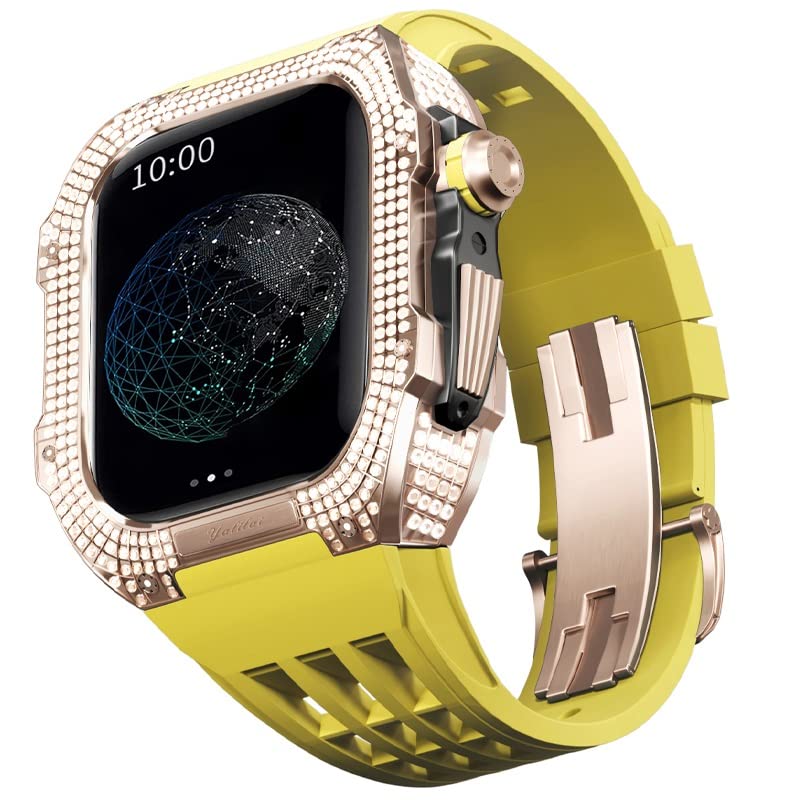 Accessoire de rechange Apple Watch bracelet caoutchouc étui titane 44mm