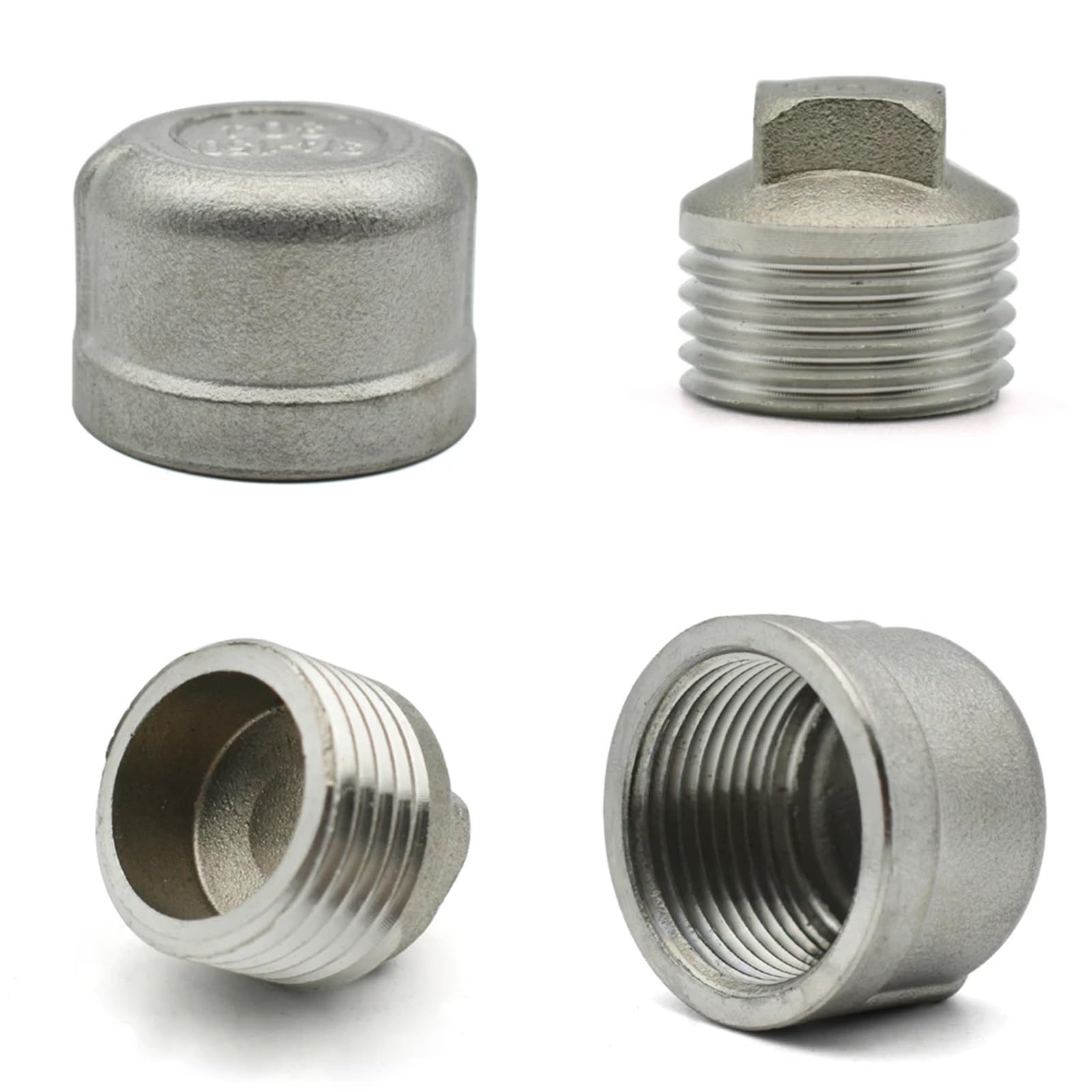 Raccordi in acciaio inossidabile 304 a 3 vie/4 vie/gomiti BSP maschio/femmina filettatura 1/4 "1/2" 3/4 "1" 2 "Butt Conversion Fitting(giunto filettato maschio, 3/8")