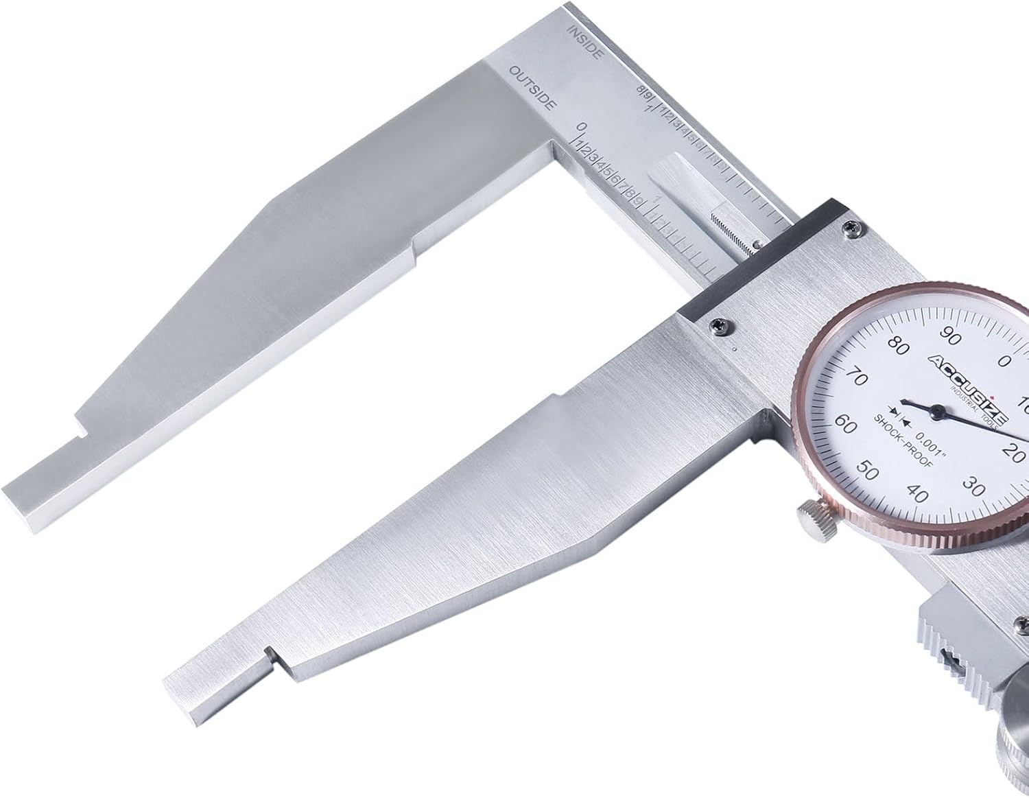 Accusize Industrial Tools 40'' by 0.001'' Heavy-Duty Dial Caliper, Stainless Steel in Fitted Case, 1721-0040