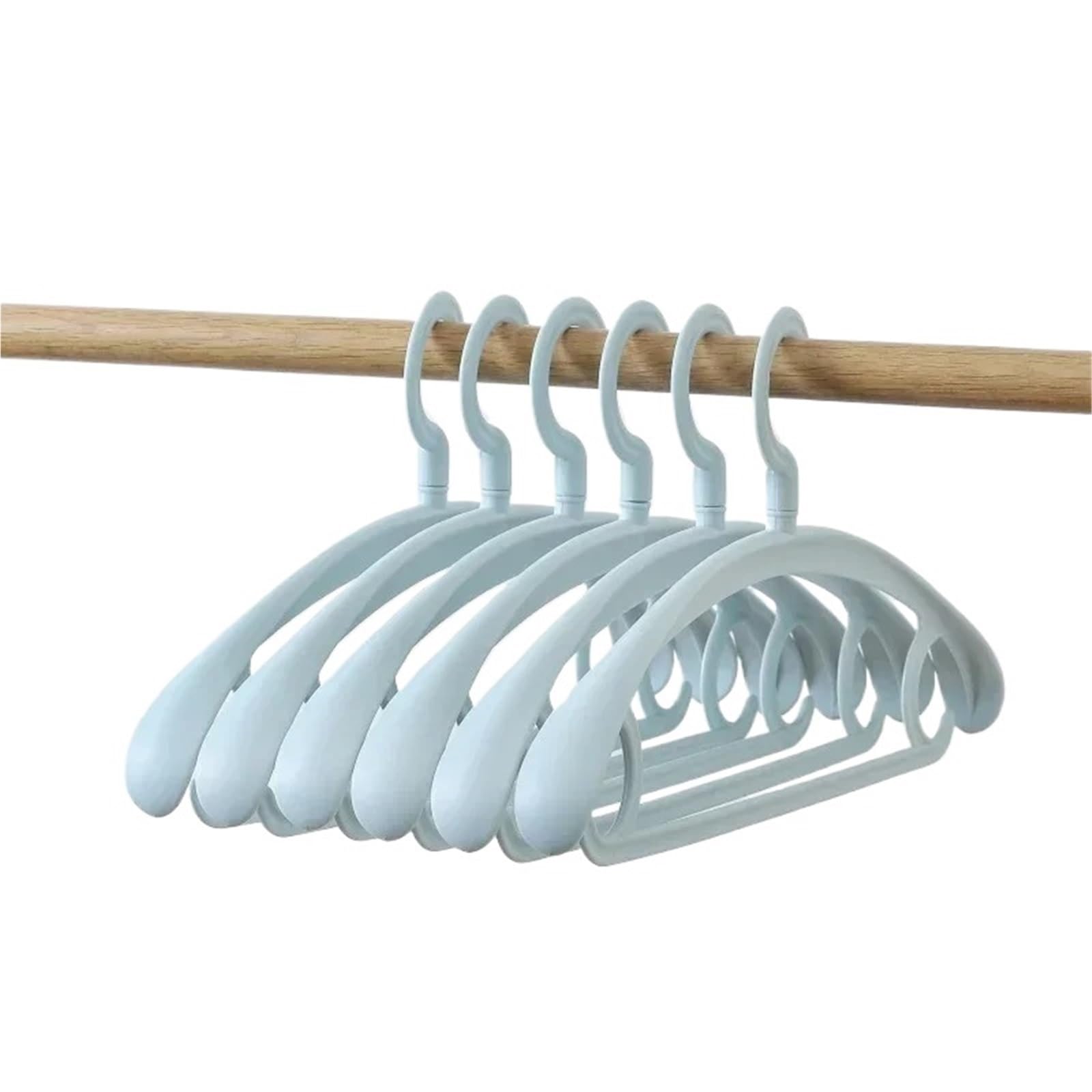 Clothes Hangers Traceless Clothes Hanger 5Pcs/pack Closet Organizer Widen Drying Rack Coat Display Wardrobe Racks(Blue)