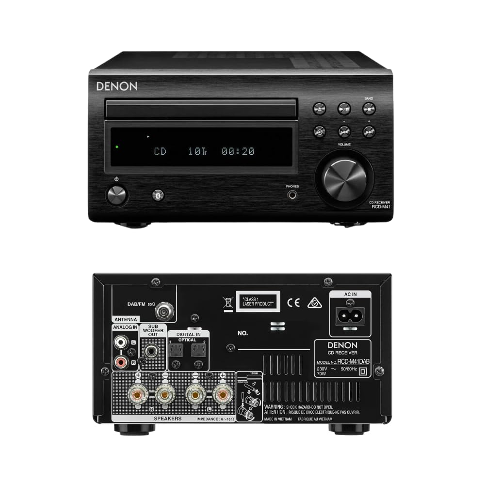 Radio BT DAB FM RDS MP3 WMA CD 2x30W Noir