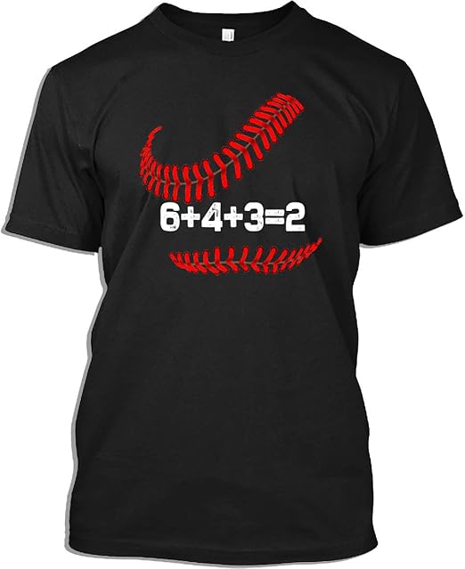 Baseball Tshirt 6+4+3=2 Double Play Baseball Player TShirt for Men Amazon.ca Clothing, Shoes