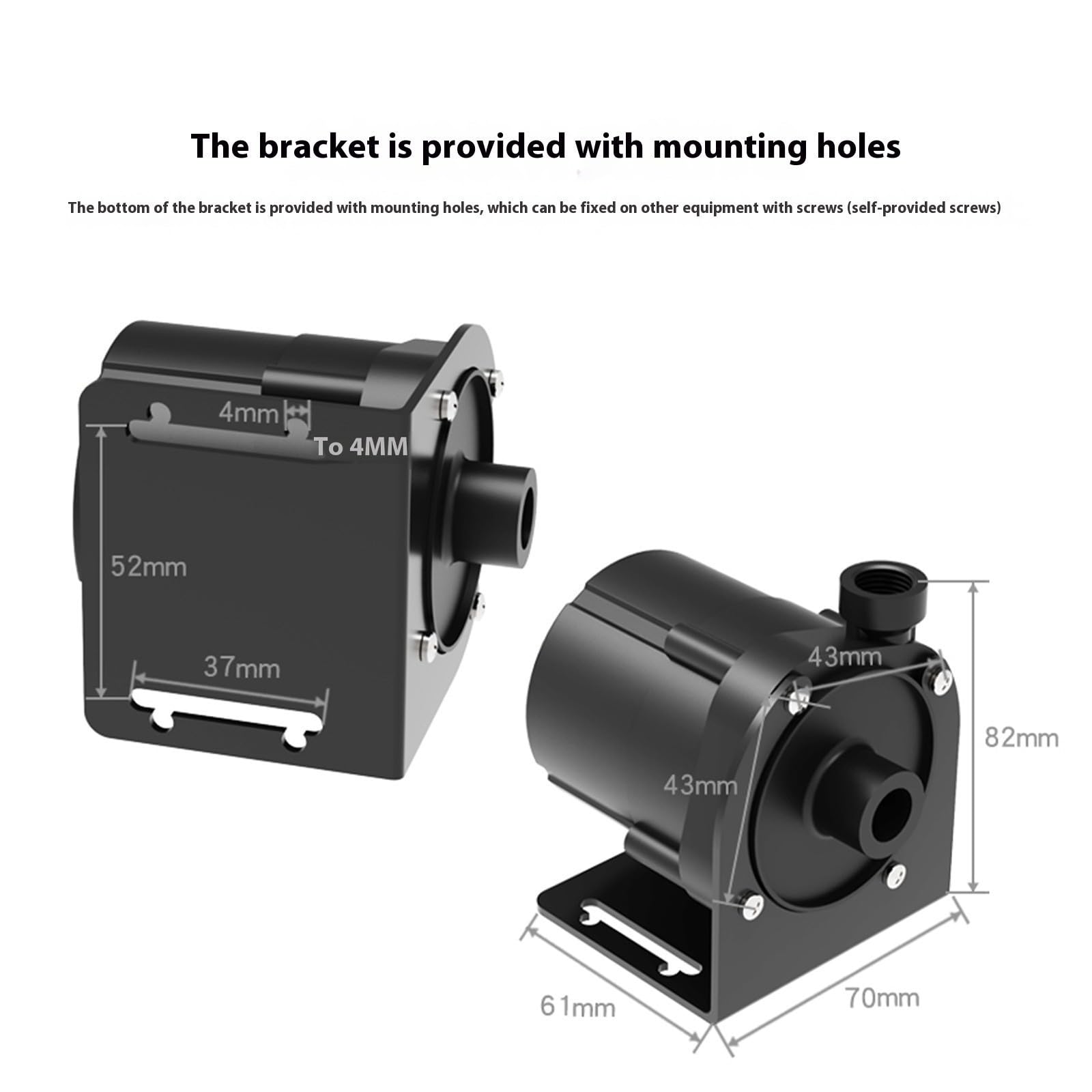 PU SC1000 24V Brushless raffreddato ad acqua ABS Nylon Durabilità Tecnologia a prova di perdite per sistemi di raffreddamento del computer Raffreddamento ad acqua ad alto flusso