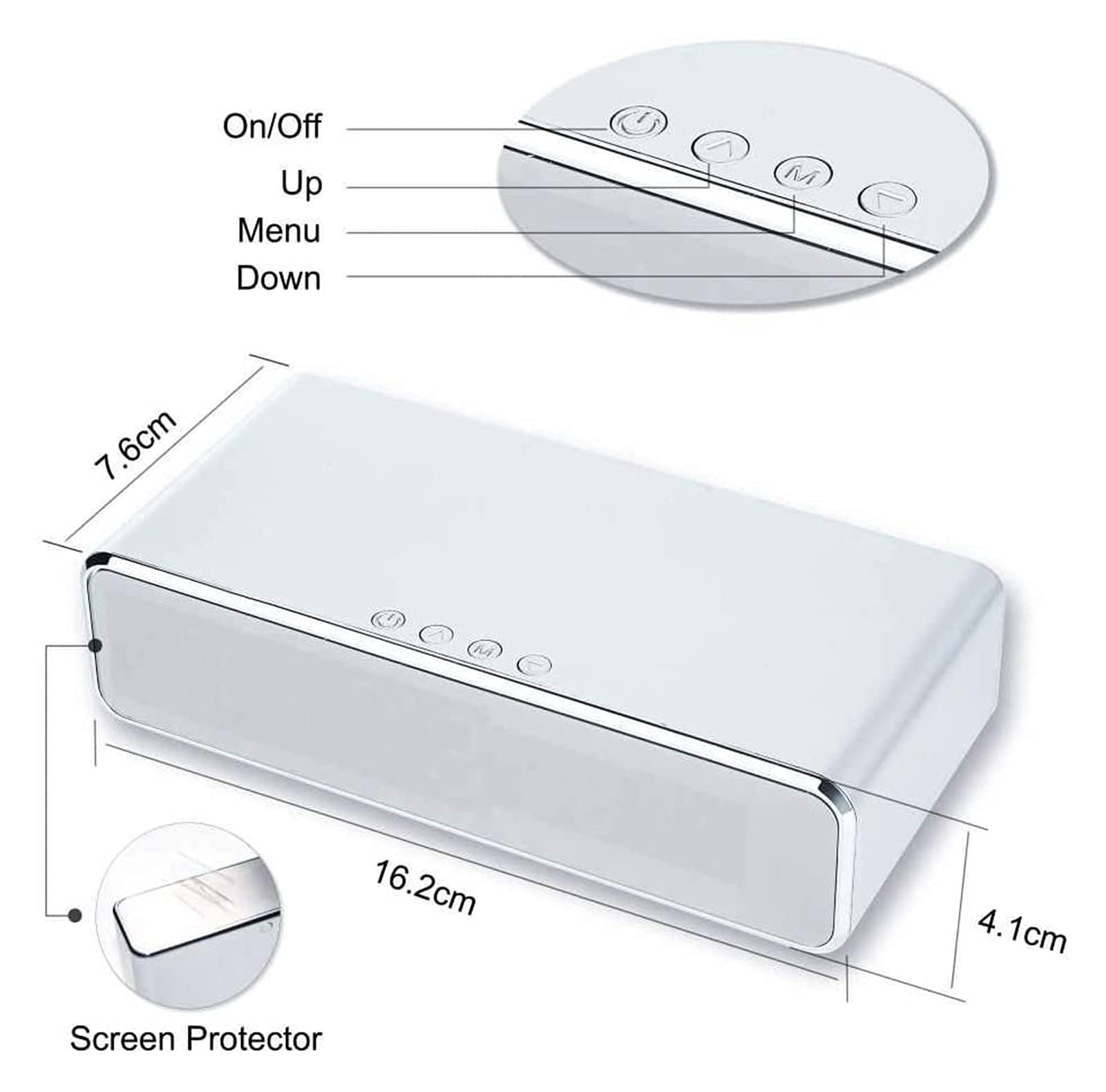 JJJ WTL Despertador Multifuncional 2 en 1 Carga inalámbrica del Reloj de Alarma del Reloj de Alarma con la Temperatura del termómetro Tablero de Carga 5W
