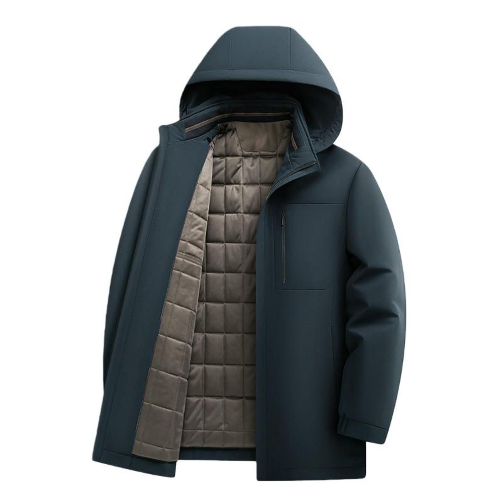 Chaqueta acolchada de hombre otoño-invierno con capucha funcional 7