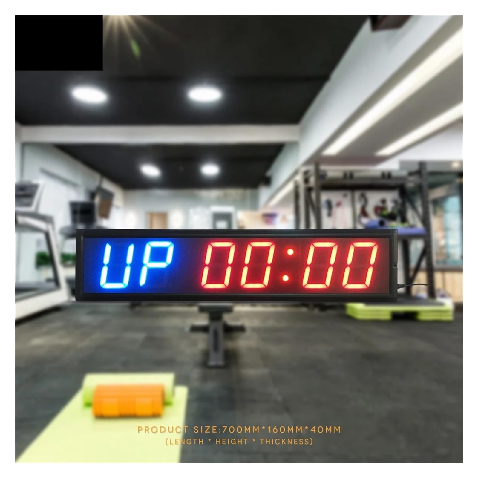 Reloj temporizador de gimnasio LED con pantalla de 4 pulgadas montado en la pared con mando a distancia for deporte boxeo Fitness Pantalla brillante