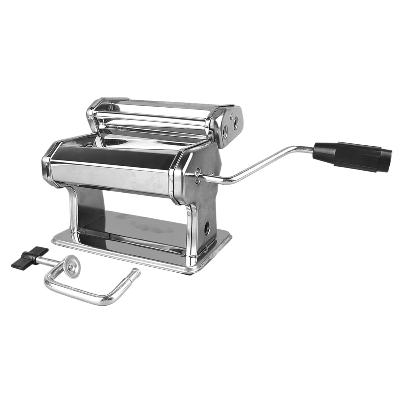 Machine à PâTes Manuelle Machine à pâtes manuelle manivelle, laminoir pâte en acier inoxydable, 7 réglages d'épaisseur (0,5 2, mm) Laminoir à PâTes Manuel