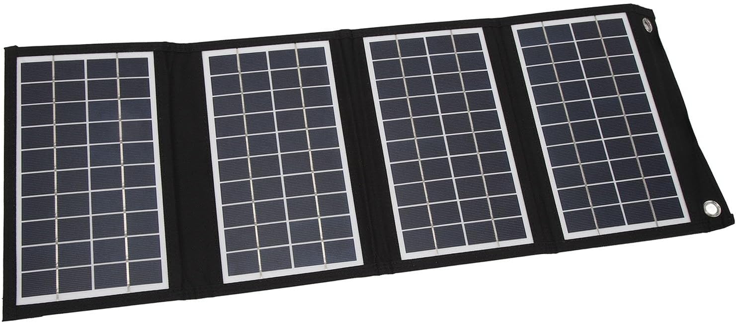 Tyenaza 5V Portable Solar Panel Charger, 30W Solar Charger with Dual USB Output for Mobile Phone, Travel, Camping