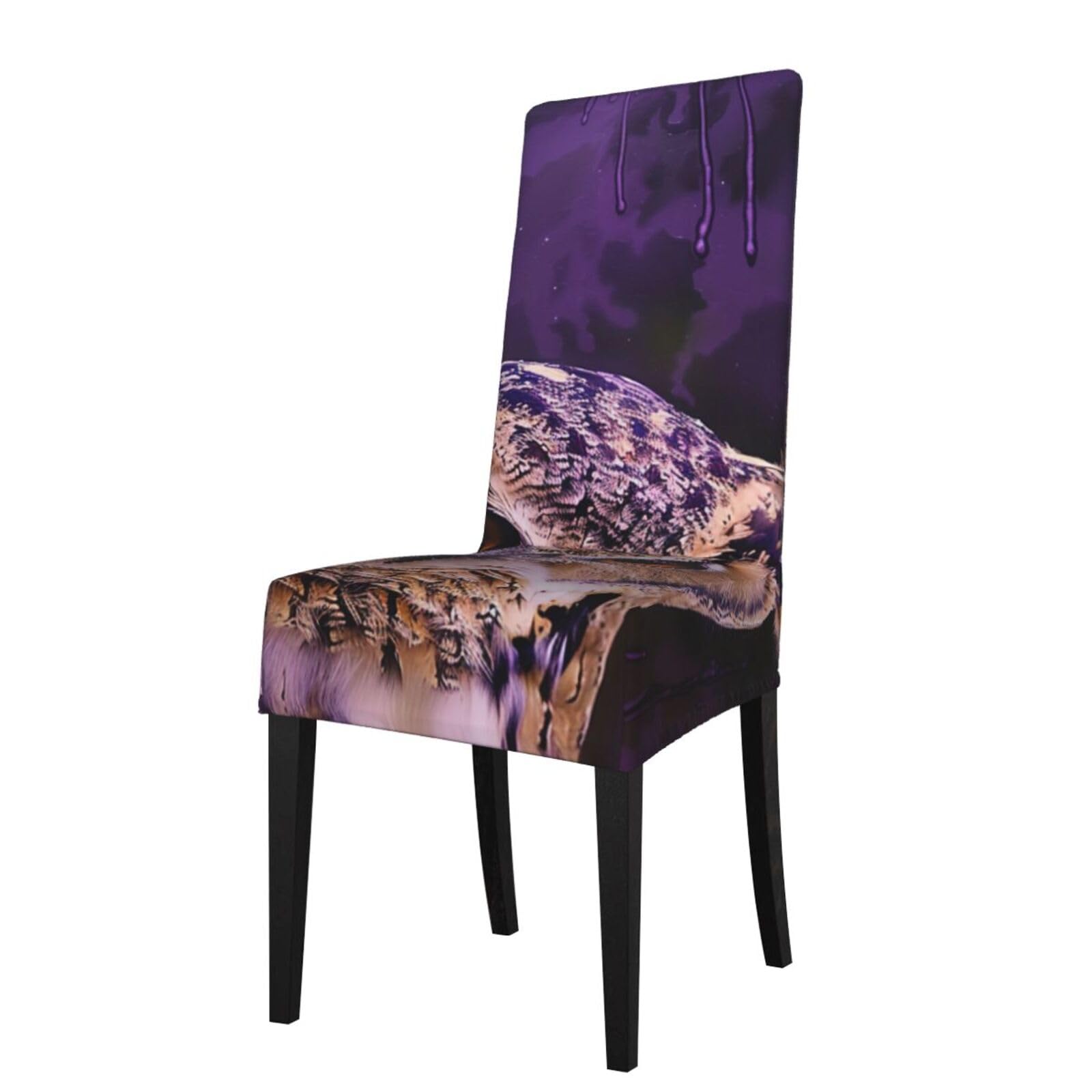 WPKJU Animal Print Dining Chair Covers Removable Chair Seat Covers Decorative for Kitchen & Bar Stools