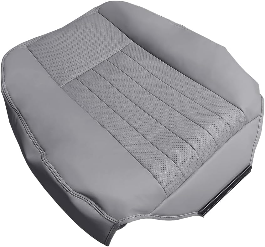 Driver Top Lean Back Seat Cover Replacement Perforated Fits for Lincoln Navigator 2003-2006 Microfiber Leather, Gray