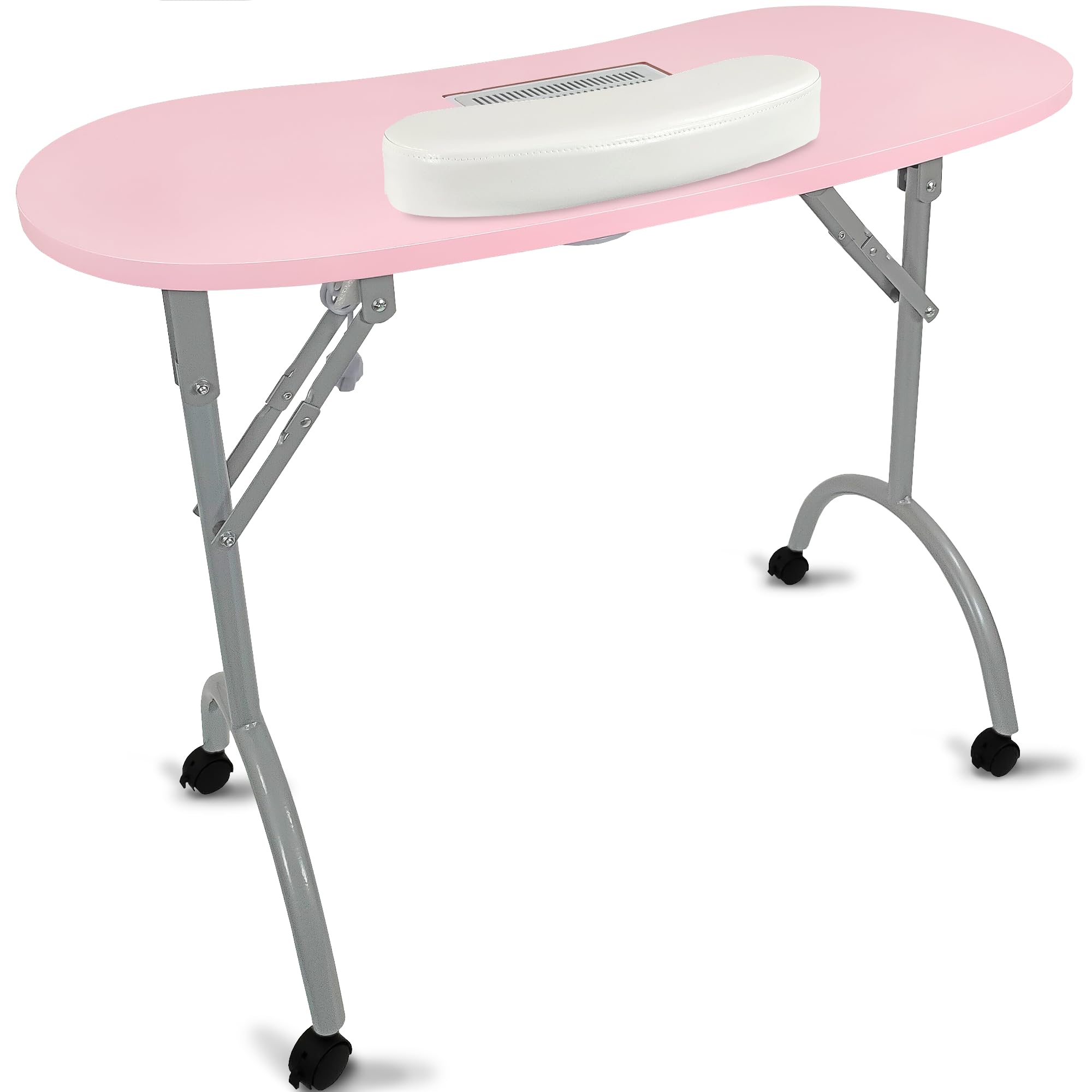 Beltom Maniküretisch mit Absaugung Nageltisch 12 kg 98 x 44 x 77 cm Pink