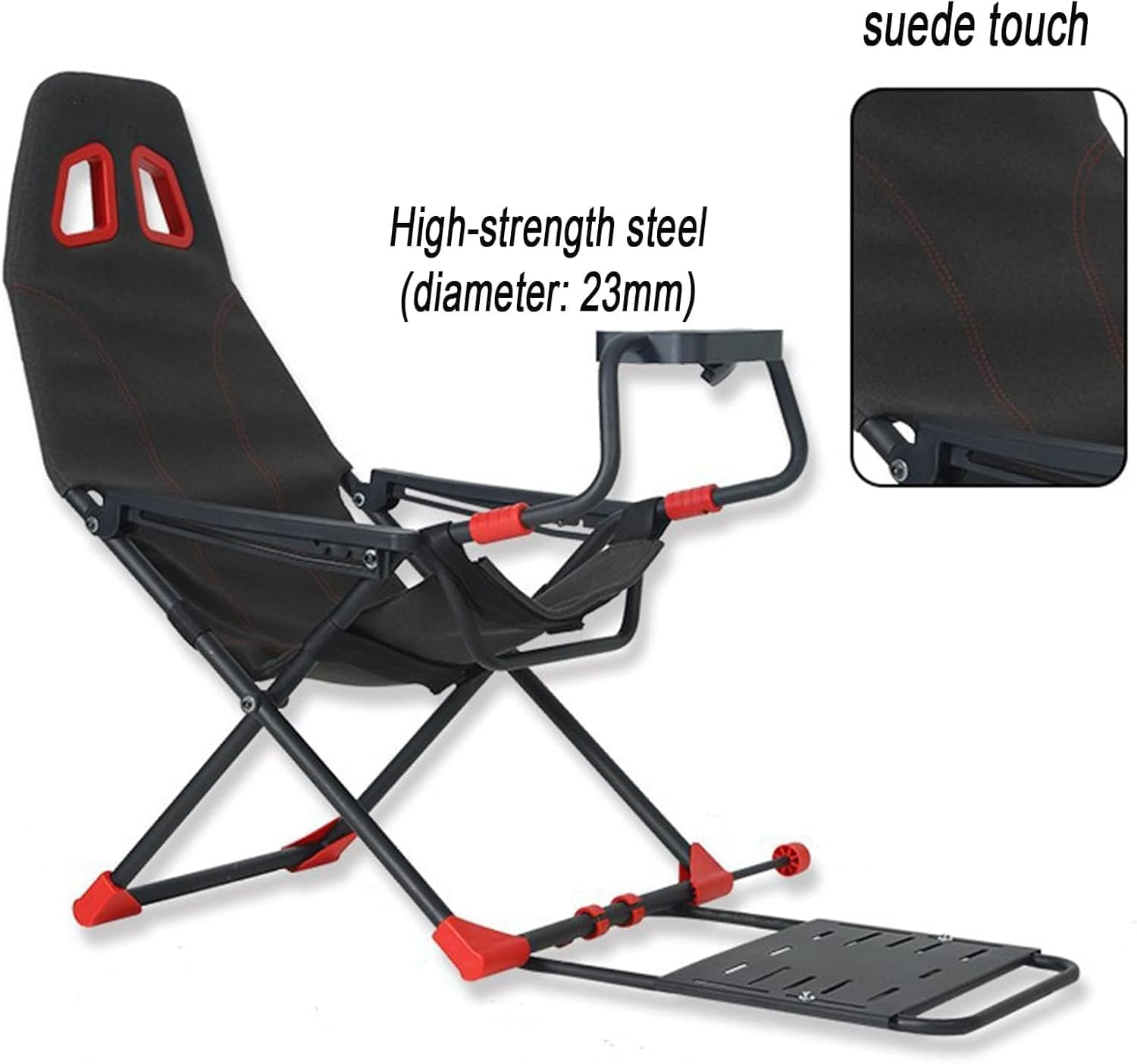 Simulatore di pilotaggio regolabile con sedile ergonomico | Supporto pieghevole per PC e console di gioco