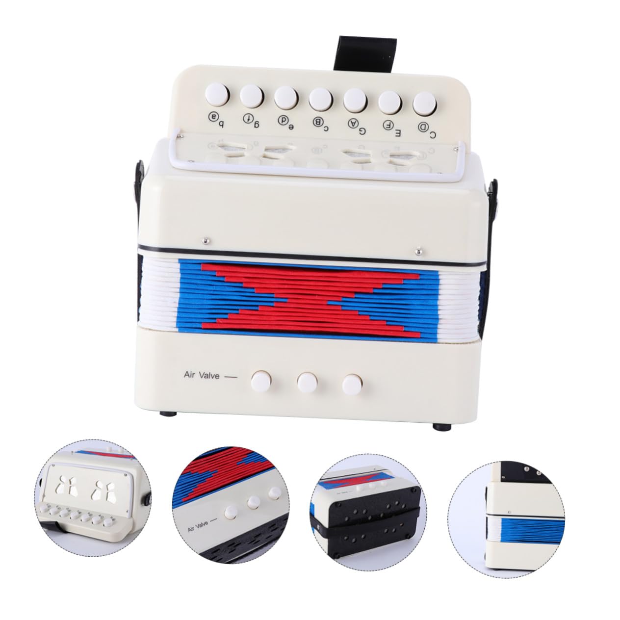 Fisarmonica per Mini Giocattolo Musicale Educativo in Plastica Abs e Metallo Strumento per Sviluppo Cognitivo e Coordinazione Occhio-mano Regalo per Ragazzi e Ragazze