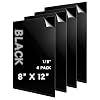 Black Acrylic Sheet,Black Plexiglass Sheets 1/8 Inch Thick,Black Acrylic Panel,Acrylic Board(4 Black, 8 * 12)