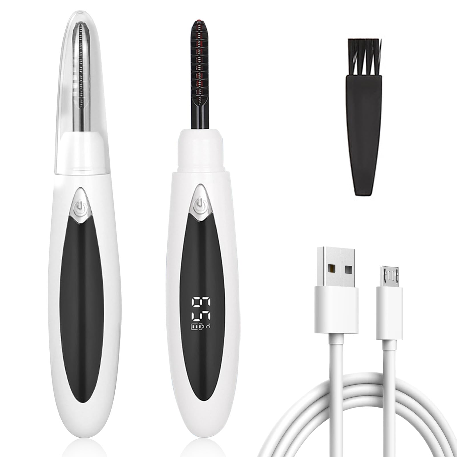 kclkda Heated Eyelash Curler, Heated Lash Curler, 3 Gear Temperature Control Electric Eyelashes Curlers with LED Display