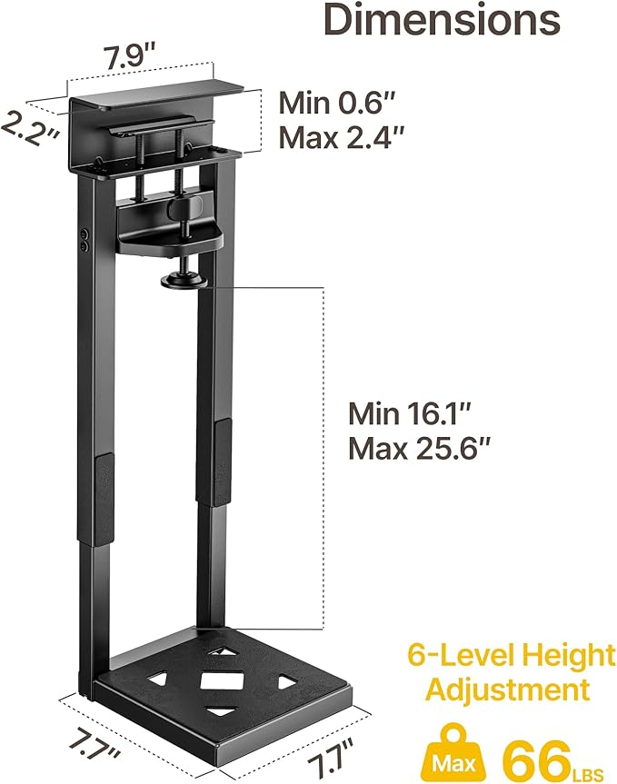 Soporte para PC monTEK bajo escritorio, 16.1-25.6 pulgadas miniatura 9