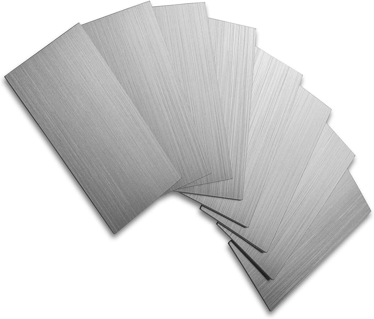 100 Piece Peel and Stick Backsplash Metal Tile, 3" x 6" Stick on Tiles for Backsplash Kitchen, Bathroom, Laundry Room, Camper, Fireplace