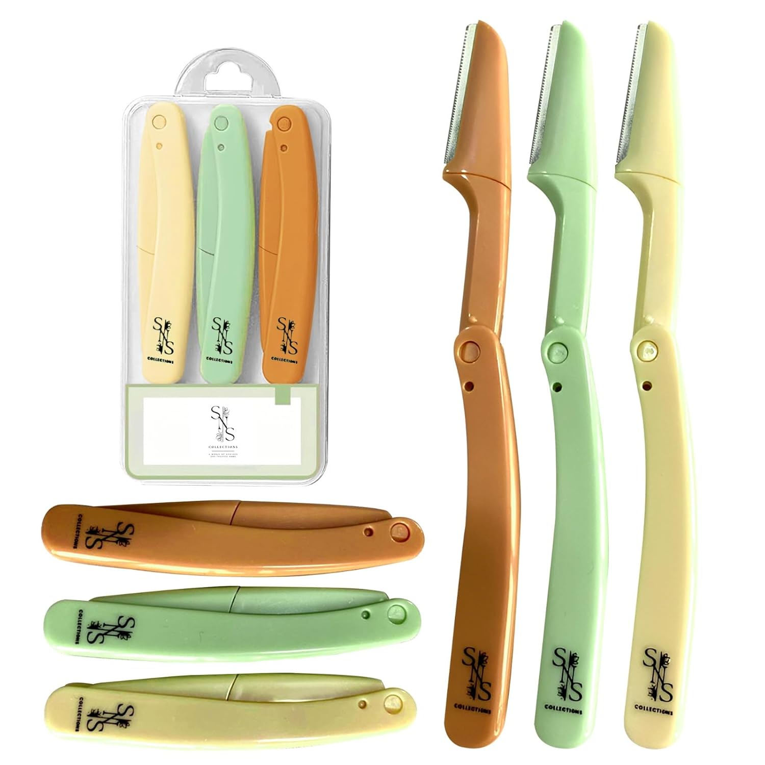 Eyebrow Razor - Premium Facial Hair Remover for Women Smooth Dermaplaning Tool Gentle Safe Stainless Steel Compact Design