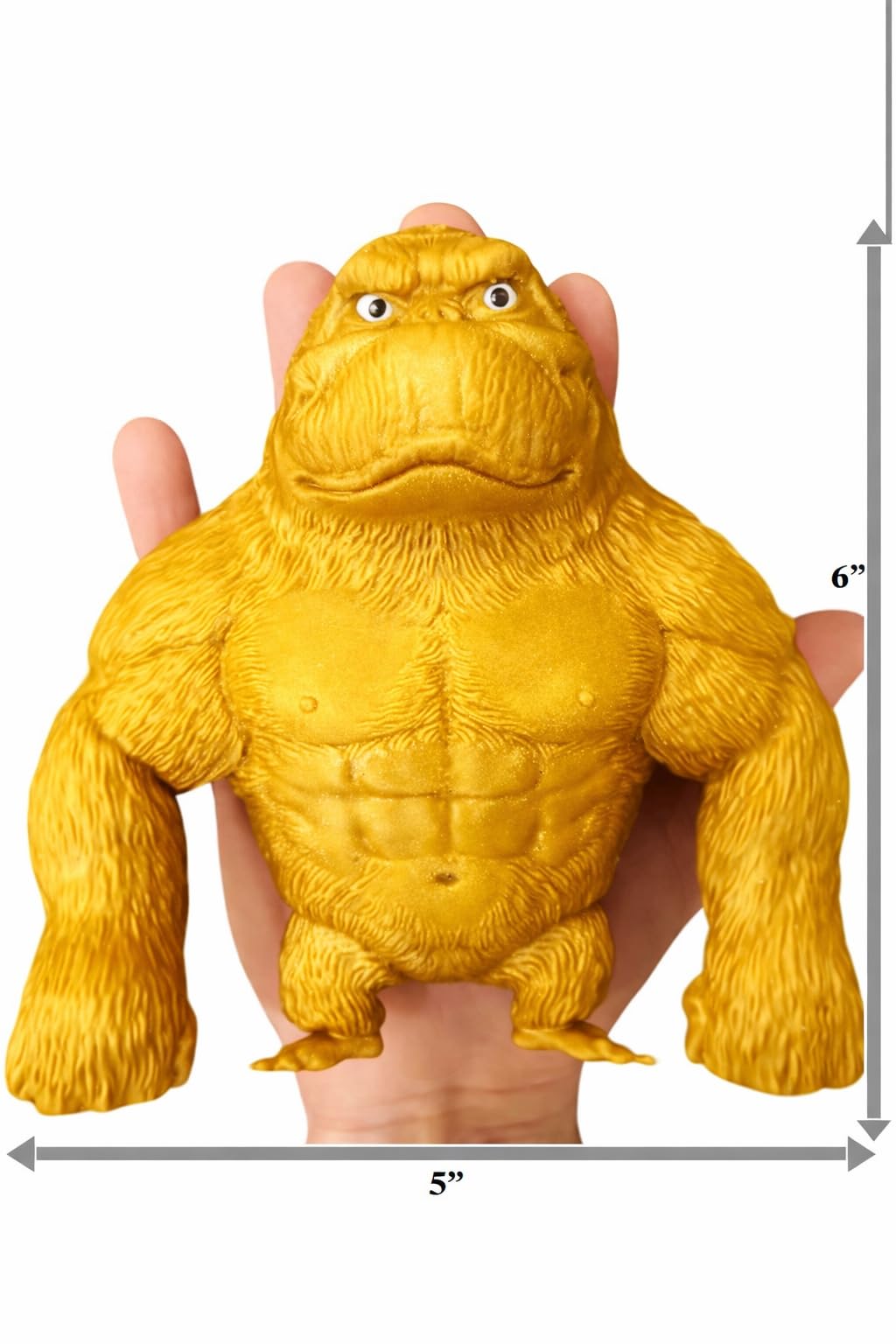Hapros Jumbo Gold Gorilla Stretchy Monkey Toy, Large Squishy