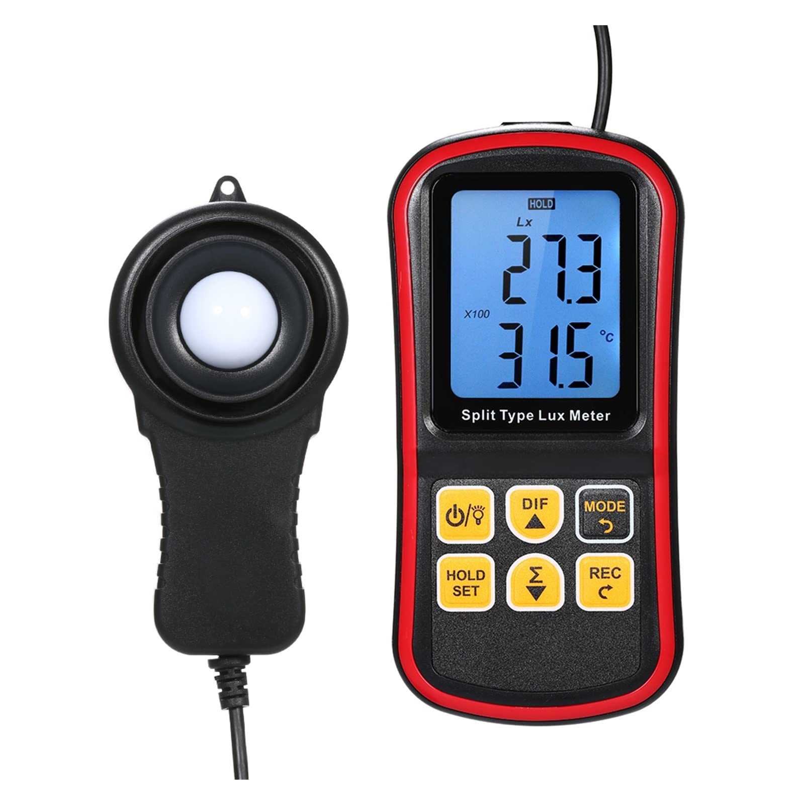 LNHHG Anemometer Digital Meter BT Photometer LCD Handheld Illuminometer Luminometer Light With Data Hold Mode