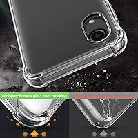 Vista 3 de Osophter Funda para Galaxy A03 Core con 2 protectores de pantalla transparente esquinas reforzadas TPU absorción de golpes flexible para Samsung