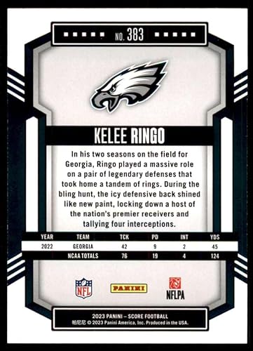 Miniatura 2 de 2023 Score #383 Kelee Ringo NM-MT RC Rookie Philadelphia Eagles Football Trading Card NFL