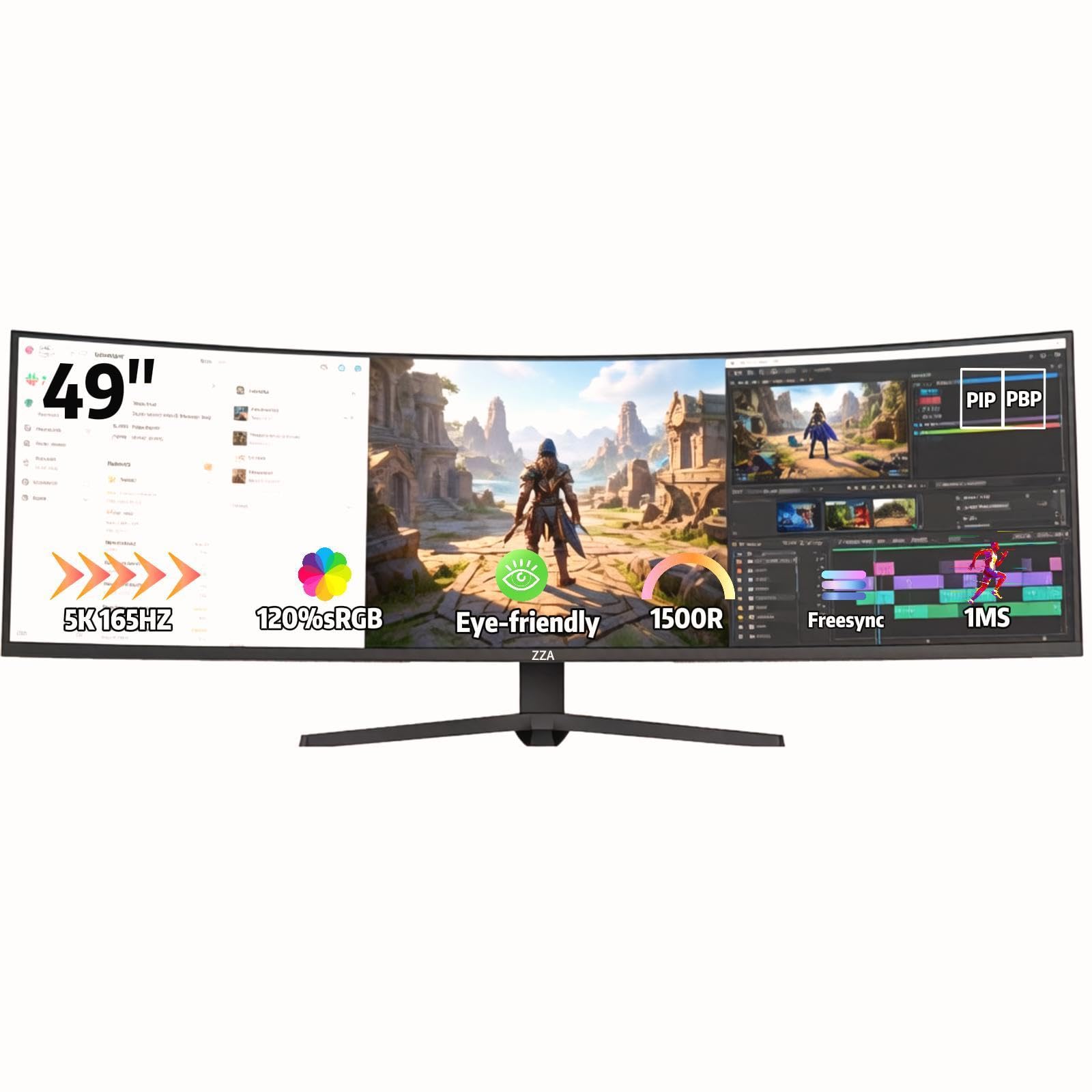 ZZA 49 Curved Gaming Monitor