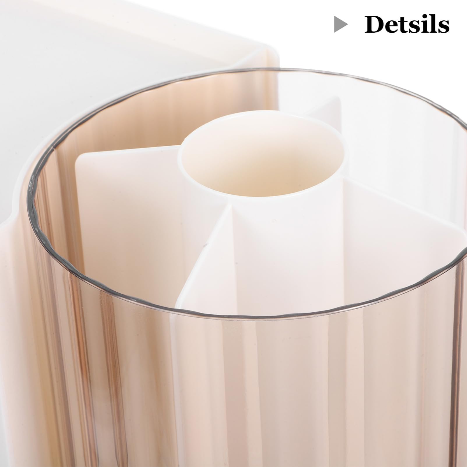 DOITOOL Organizador de Escritorio Giratorio con Cajón Portalápices Transparente Doble Rotación para de Oficina Almacenamiento de Papelería y Accesorios de Arte