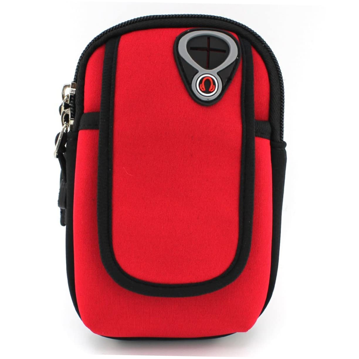 Mikikit Armband Waist Bag Washable Breathable Adjustable Arm Bag Mobile Phone Arm Bag Money Holder Jogging Ewxercise Cycle Arms Package Fitness Equipment Men and Women Red Bike