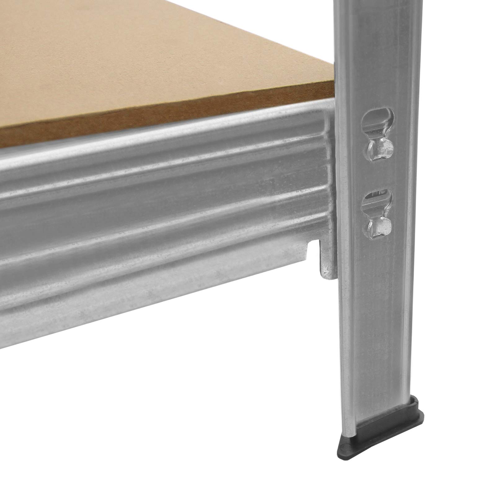 Estantería de Garaje Extra Ancha con Capacidad de 1200KG Estanterías de Acero Galvanizado de 3 niveles Unidad de Almacenamiento Industrial Sin Tornillos | 186cm x 200cm x 60cm