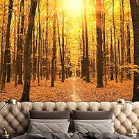 Wall Mural Forest in Fog Removable Self-Adhesive Wallpaper Wall Decoration for Bedroom Living Room - 66x96 inches