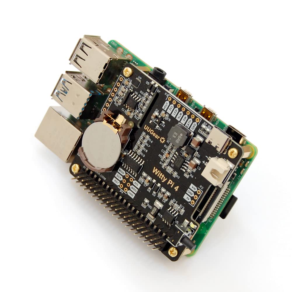 Witty Pi 4 : horloge en temps réel et gestion de l'alimentation pour Raspberry Pi, Witty Pi 4 prend en charge tous les modèles Raspberry Pi avec un en-tête 40 broches tels que 4B, 3B+, 3B, 3A+, 2B,